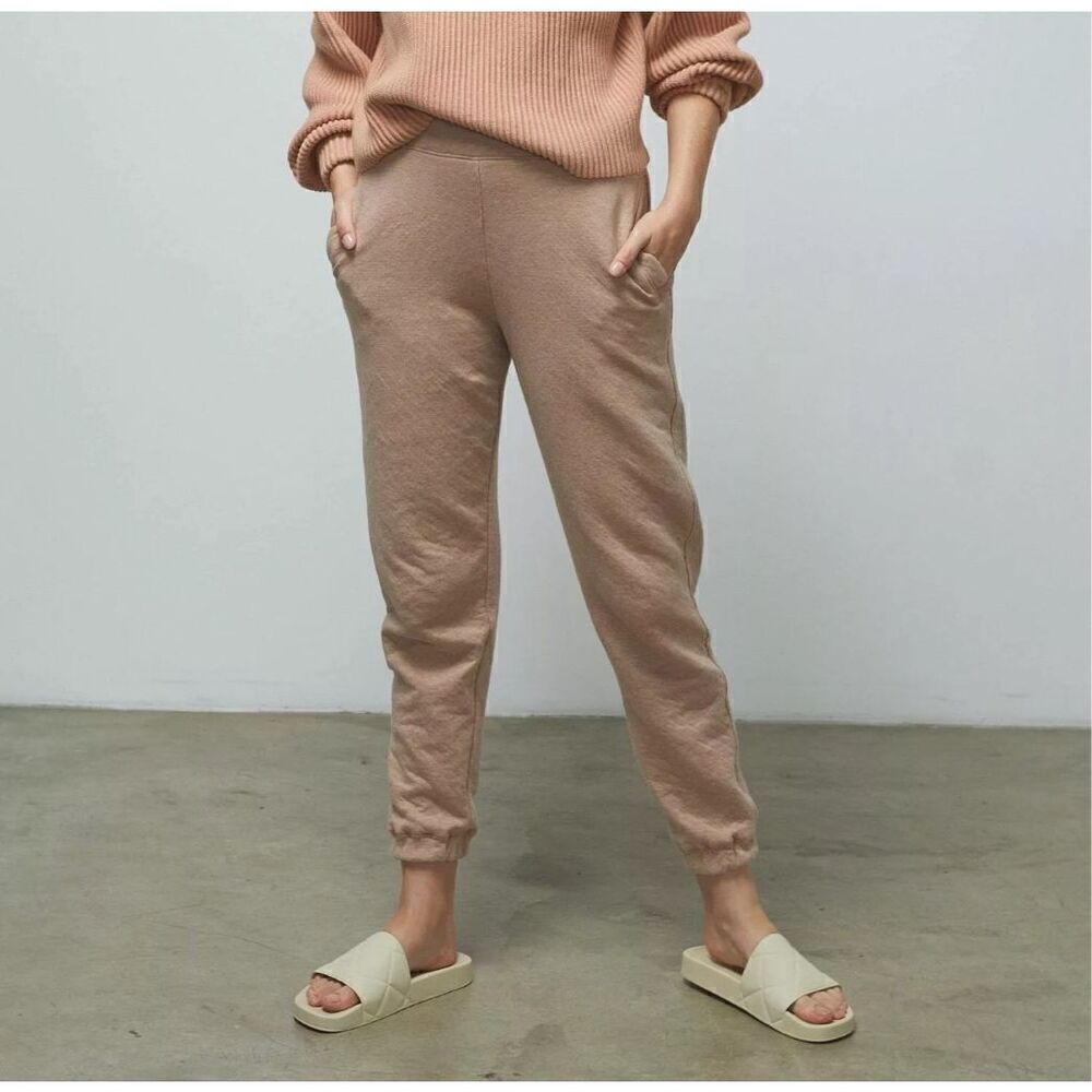 Lunya Restore DoubleโFaced Pants Otium Tan HeatherโNEW